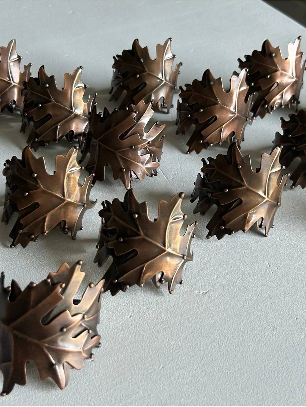 Pier 1 Copper Leaf Napkin Rings